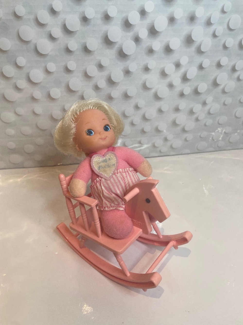 Vintage Galoob Rocking Horse with Playskool Candy Land doll